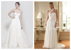 robes de mariée simples et blanches de style Empire