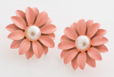 boucle d'oreille rose mimi