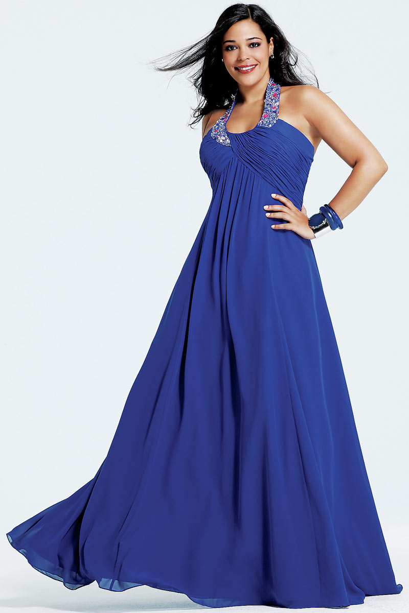robe bleu grande taille pour mariage