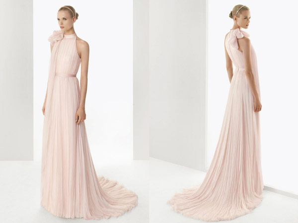 robe-mariage-longue-rose-pastel-col-montant