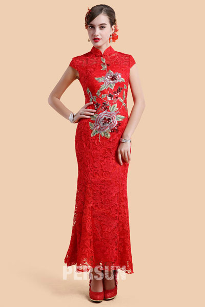 Robe de mariee chinoise rouge