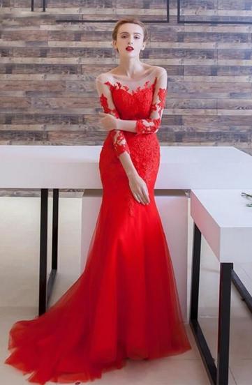 robe-de-mariee-rouge-sirene