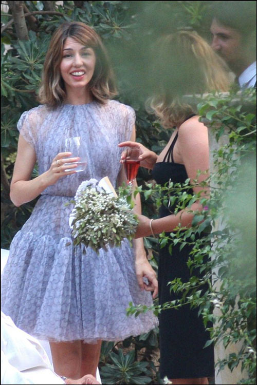 robe mariée lavande courte à jupe évasée Sofia Coppola 2012