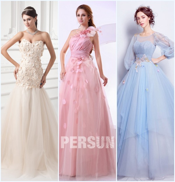 robes de mariée princesse colorées