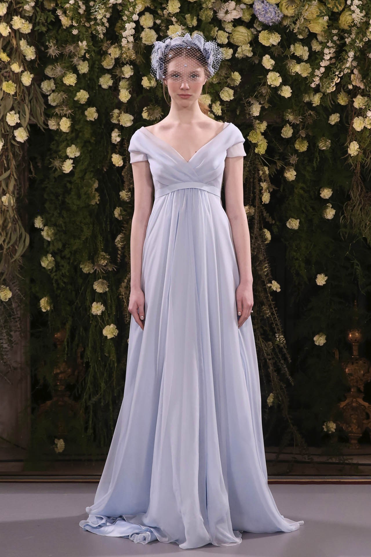 robe de mariée empire longue lilas