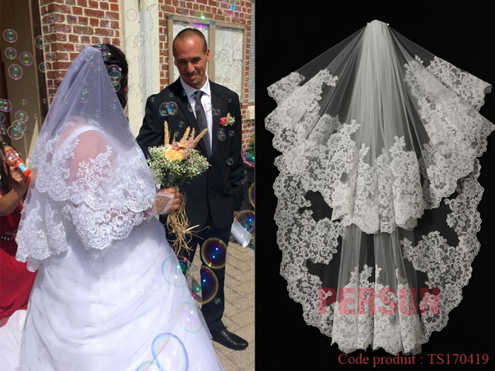 voile de mariage vintage en dentelle guipure