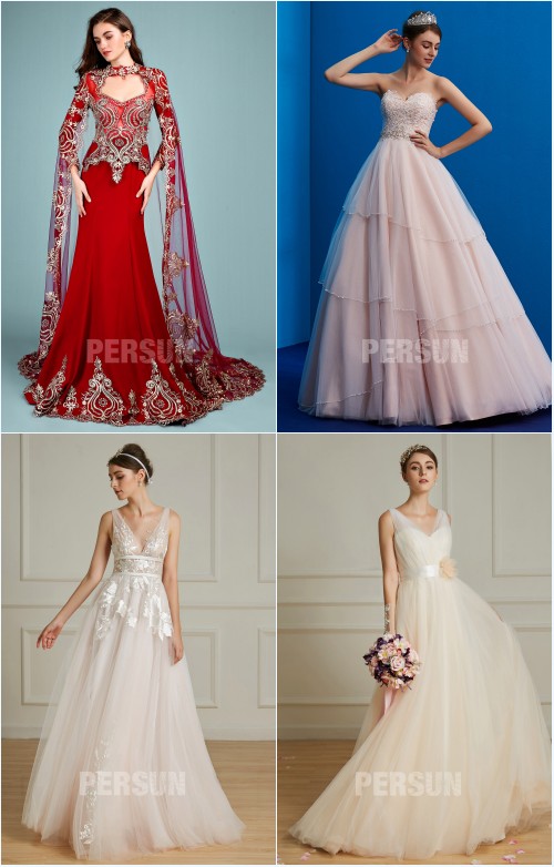 robes de mariée de couleur tendance 2019 persun