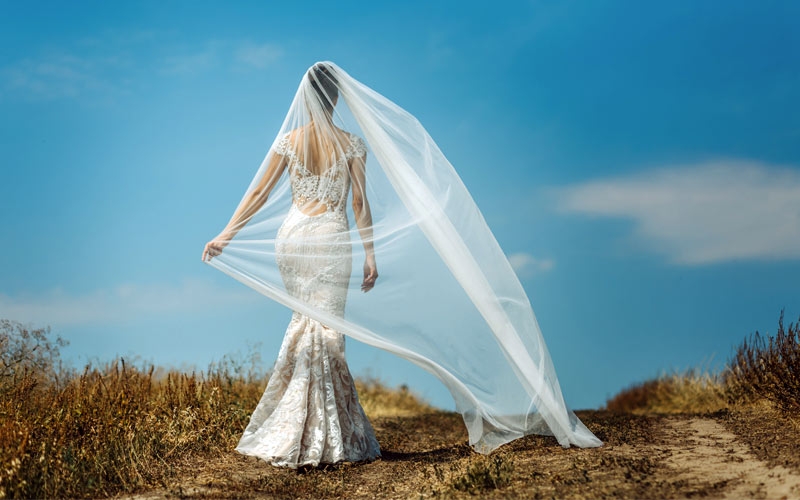 voile de mariage simple long en tulle