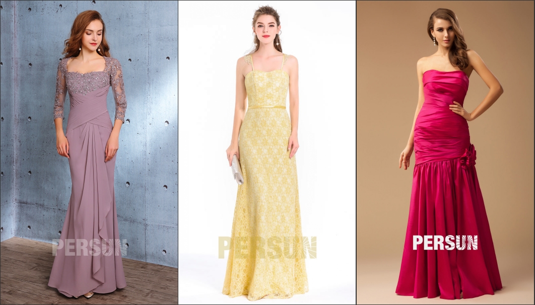 3 robe de soirée longue en créations originales de perusn