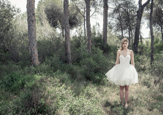 robe de mariée jolie courte tutu bustier