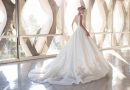robe de mariée princesse 2021 dos nu bordé de dentelle florale